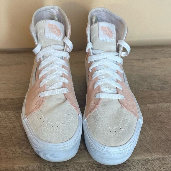 Vans SK8 Hi Taper Stackform Platform Women's Suede Pink Sneakers High Top Sz 8 - Picture 4 of 8